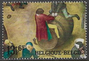 BELGIUM 1967 13fr+6fr Children's Games Semi Postal Sc B821 MNH