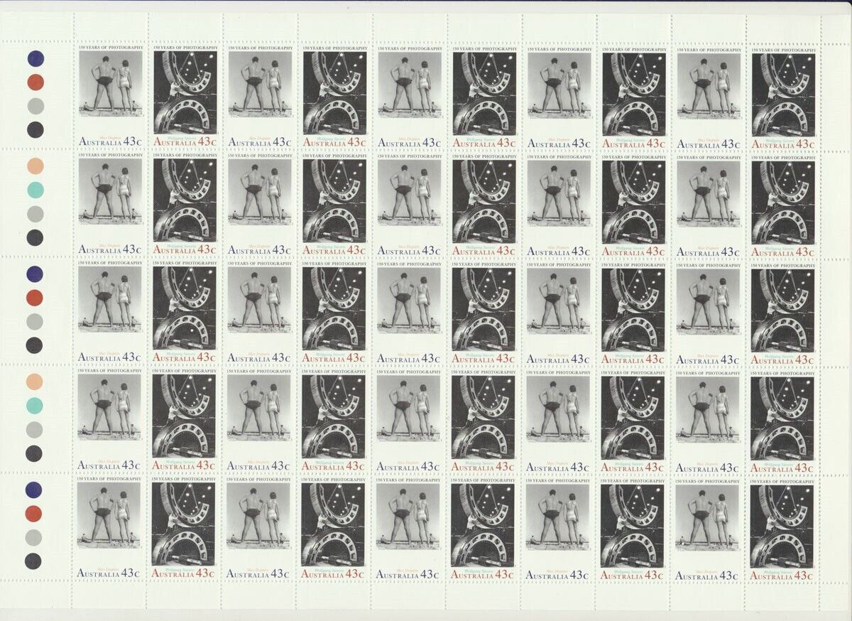 Australia 1991 43c Photography (se-tenant) half sheet of 50 MUH ...