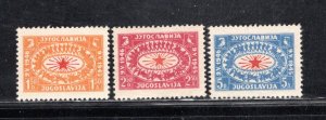 YUGOSLAVIA SC# 199-201 FVF/MNG