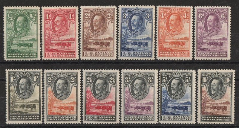 BECHUANALAND : 1932 KGV Cattle set ½d to 10/-. MNH **. RARE!