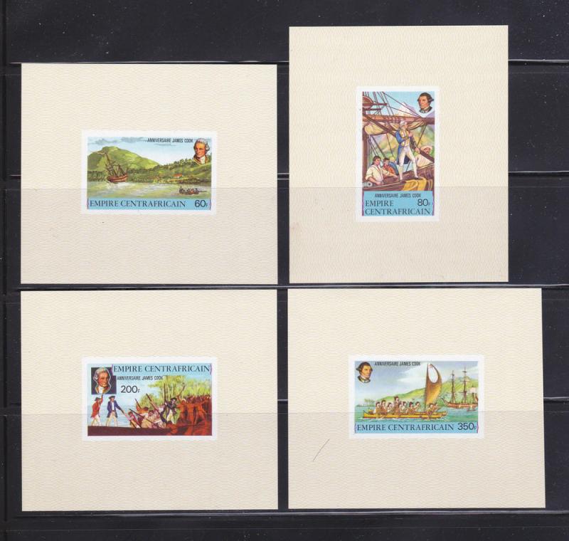 Central African Republic 341-344 Proofs Set MNH Captain Cook