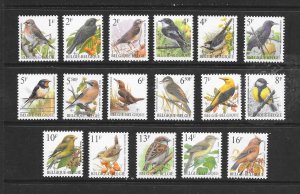 BIRDS - BELGIUM #1432-47 MNH