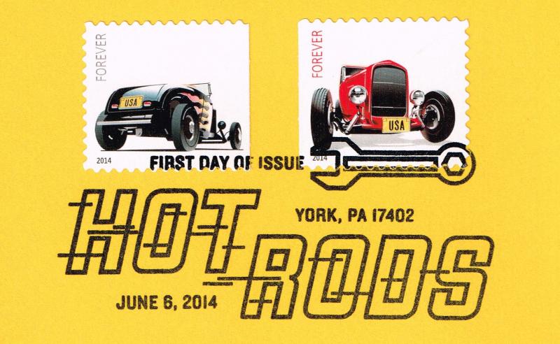 US #4908-4909 Hot Rods USPS Souvenir Page