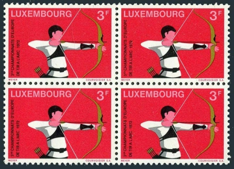 Luxembourg 514 block/4,MNH.Michel 848. 3rd European Archery Championships,1972.