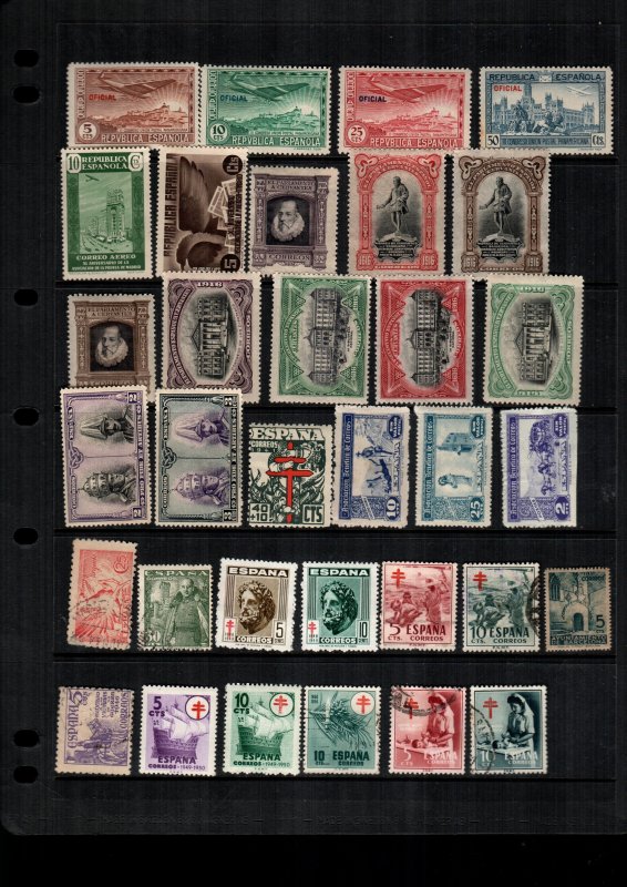 Spain  MH  and used lot of 32