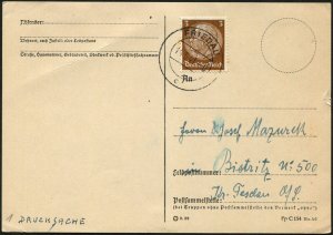 Austria Friedau German Occupation Postal Card 1941 WWII Europe