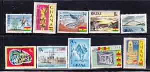 GHANA 356-70 MNH 1969 Defins. 10 VLS. CV $7.35