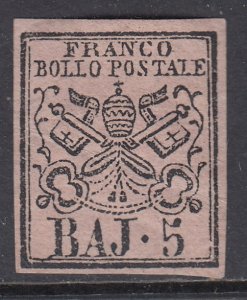 ITALY - PONTIFICIO Sassone n. 6 cv 540$ fine margins MH*