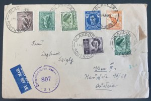 1951 Glandore Australia airmail Censored Cover To Vienna Austria