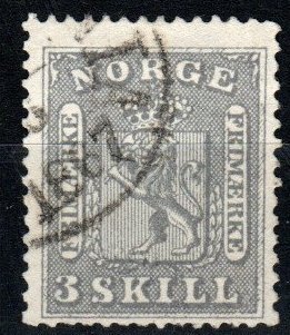 Norway #7  F-VF Used  CV $300.00 (X7272)