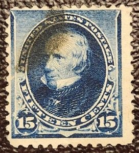 US Scott # 227; used 15c Clay from 1890; Fine; off paper