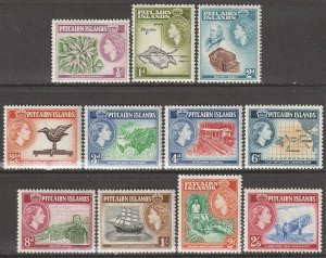 EDSROOM-14736 Pitcairn Islands 20-30 LH 1957 Complete Queen Elizabeth CV$52.30