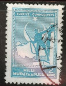 TURKEY Scott RA50 Used postal tax stamp