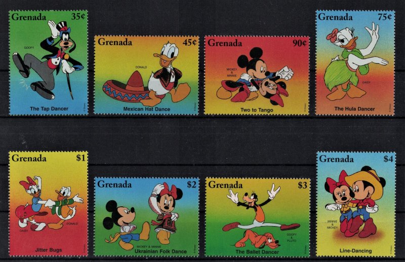 GRENADA 1996 - Disney characters, dancing / complete set MNH