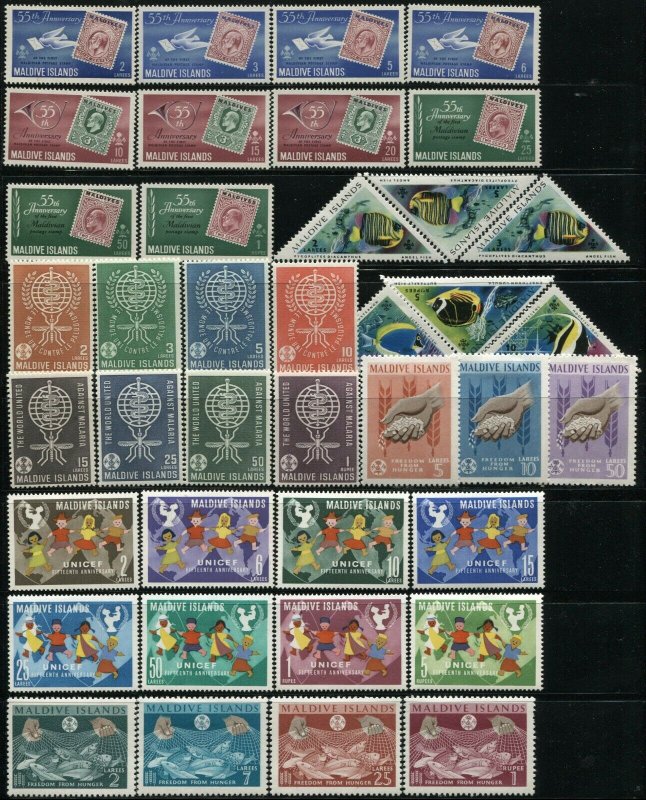 MALDIVE ISLANDS Postage ASIA Stamp Collection 1960-1971 Mint LH NH OG