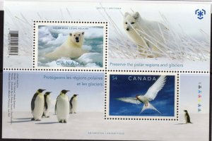 Thematic stamps CANADA 2009 POLAR REGIONS MIN SHEET mint