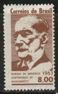 Brazil Scott 969 MH* 1963 3 stamp