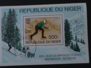 ​NIGER-1976-OLYMPIC GAMES-INNSBRUCK-CTO S/S VF-FANCY CANCEL-HARD TO FIND