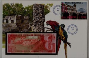 Honduras unc.banknote + cover 1990