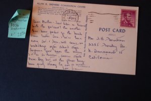 US 1036 on PC (cover) VA Beach to N. Sacramento CA (#2836)