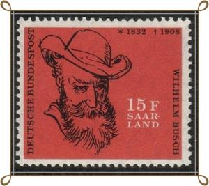 Saar #310-Wihelm Busch-1958-MNH-(Sa)