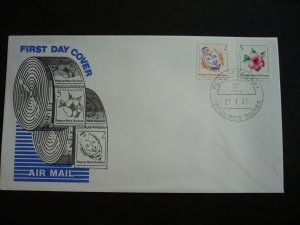 Postal History - Papua New Guinea - Scott# 534-535 Coils - First Day Cover