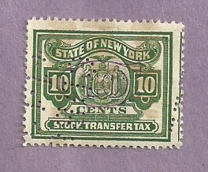 New York Used 10 Cent Stock Transfer Stamp #6