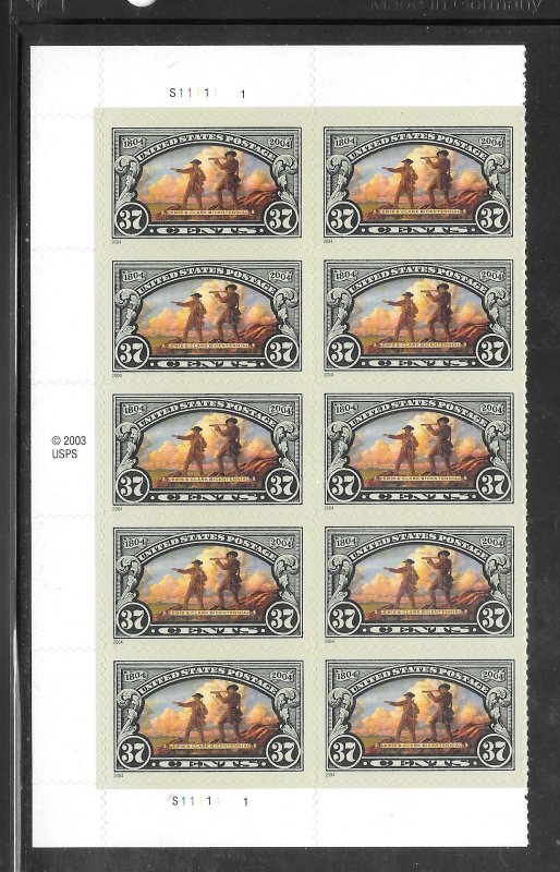 #3854 MNH Plate Block & Copy Block of 10