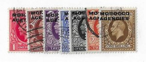 Great Britain Offices in Morocco Sc #235-241 used VF