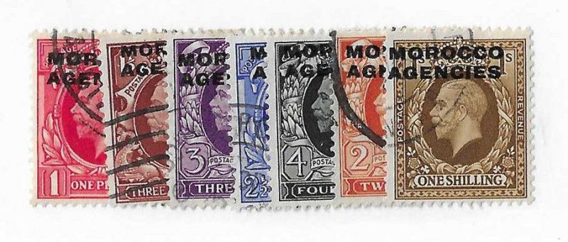 Great Britain Offices in Morocco Sc #235-241 used VF