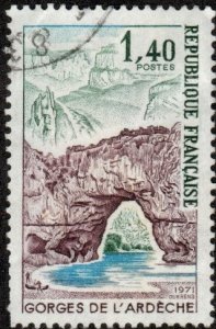 France 1314 - Used - 1.40fr Pont d'Arc / Ardeche Gorge (1971) (cv $0.60)