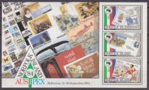 1984 Norfolk Island 344-346/B8 International Exhibition AUSIPEX'84 Melbo...