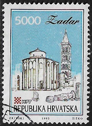 Croatia #120 Used Stamp - City of Zadar (b)