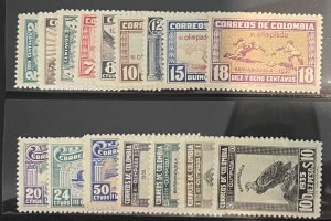 Colombia, 1935,  SC 421-436,  MLH, VF, Complete Set, VF