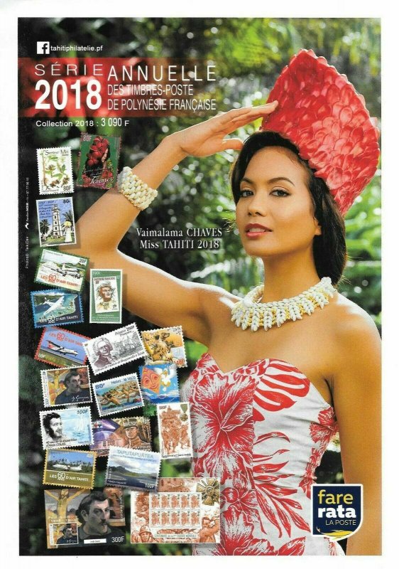 TAHITI (FRENCH POLYNESIA) - 2018 OFFICIAL COMPLETE YEAR SET, MNH 