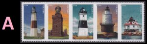 US 5621-5625 5625a Mid-Atlantic Lighthouses F strip 5 A MNH 2021