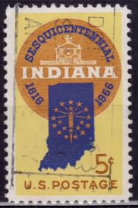 United States, 1966, Indiana Statehood Anniv., 5c, sc#1308, used