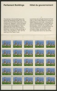 Canada 925a Booklet BK89a MNH Parliament Buildings