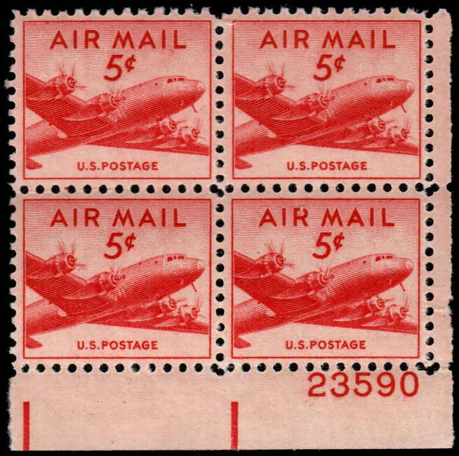 US - C33 -  Plate Block - MNH - SCV-0.60