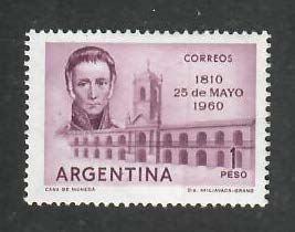 Argentina; Scott 713; 1960;  Unused; NH