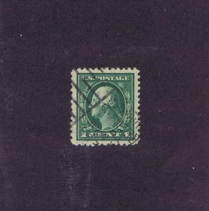 SCOTT# 498 1 CENT WASHINGTON USED, 1917, JUMBO, PSE CERT, GRADED 95J. LOOK