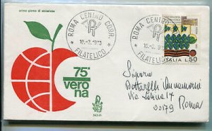 Italy FDC Venetia 1973 Verona Fair traveled around Italy