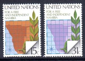 United Nations (NY) #312-313, Namibian Independence 1979