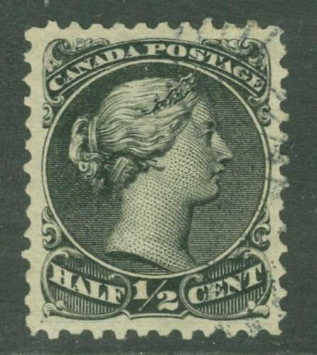 SG 46 Canada 1868. ½c black. A very fine used well centred example CAT £85 