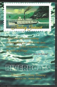 #3091-95 FDC USPS Ceremony Program Riverboats (13031)