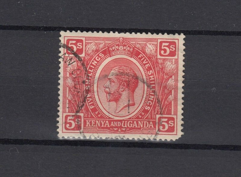 Kenya Uganda KGV 1922 5/- Carmine SG92 VFU JK6959