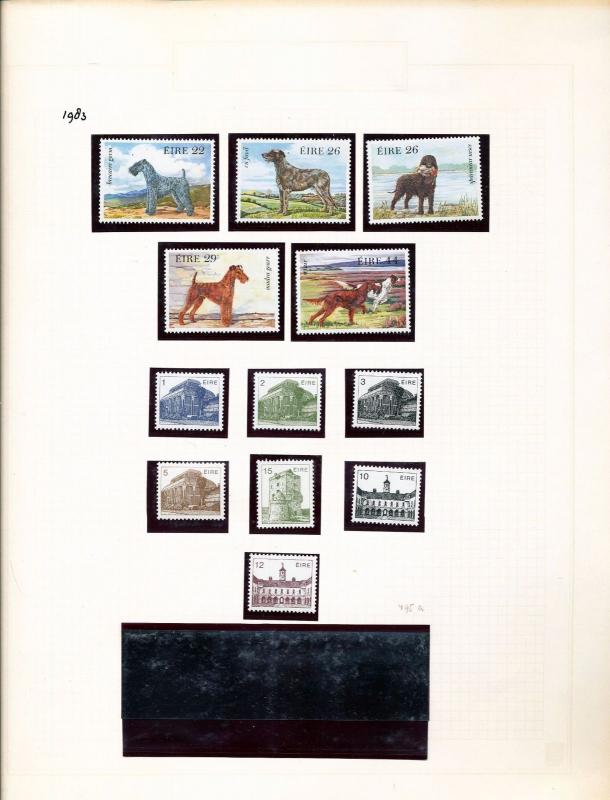 IRELAND 1980/83 MNH Art Dogs Horses (Appx 90+Stamps) Sam 837