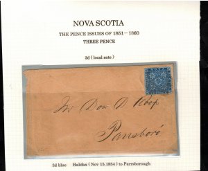 Nova Scotia #2 Used Fine+ On Cover Halifax To Parrsborough