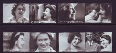 Great Britain Sc 2364-71 2006 80th Birthday QE II stamp set mint  NH