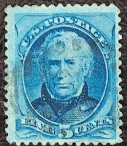 US Scott # 179; used 5c Zachary Taylor from 1875; F/VF centering; off paper